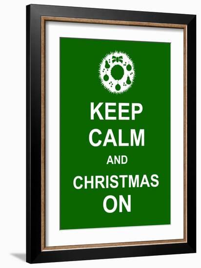 Keep Calm and Christmas On-prawny-Framed Art Print