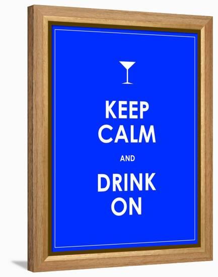 Keep Calm and Drink on Vector Background-place4design-Framed Stretched Canvas