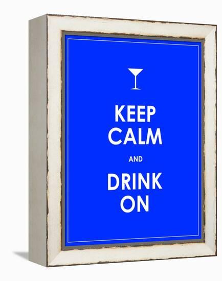 Keep Calm and Drink on Vector Background-place4design-Framed Stretched Canvas