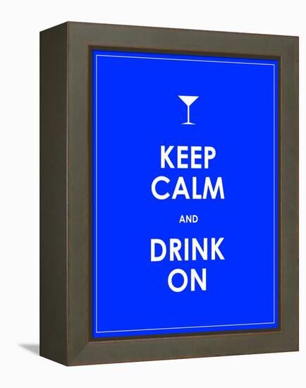 Keep Calm and Drink on Vector Background-place4design-Framed Stretched Canvas