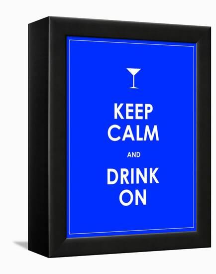 Keep Calm and Drink on Vector Background-place4design-Framed Stretched Canvas