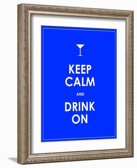 Keep Calm and Drink on Vector Background-place4design-Framed Art Print