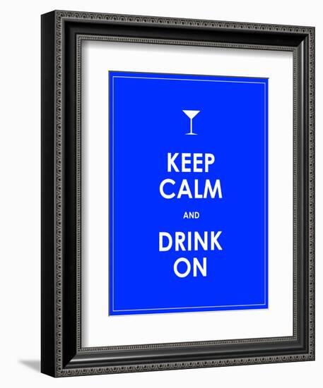 Keep Calm and Drink on Vector Background-place4design-Framed Premium Giclee Print