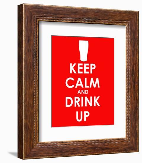 Keep Calm and Drink Up-null-Framed Giclee Print