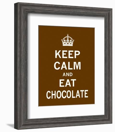 Keep Calm and Eat Chocolate-The Vintage Collection-Framed Art Print