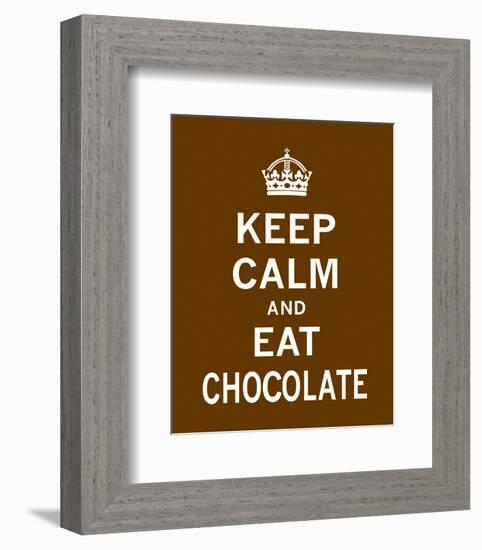 Keep Calm and Eat Chocolate-The Vintage Collection-Framed Art Print