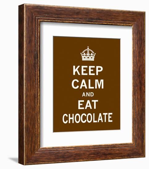 Keep Calm and Eat Chocolate-The Vintage Collection-Framed Art Print