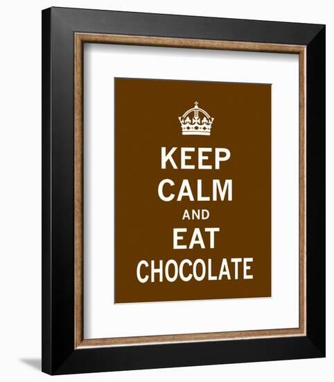Keep Calm and Eat Chocolate-The Vintage Collection-Framed Art Print