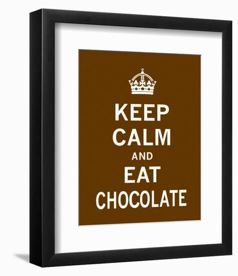 Keep Calm and Eat Chocolate-The Vintage Collection-Framed Art Print