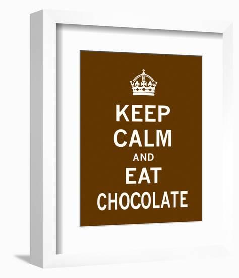 Keep Calm and Eat Chocolate-The Vintage Collection-Framed Art Print