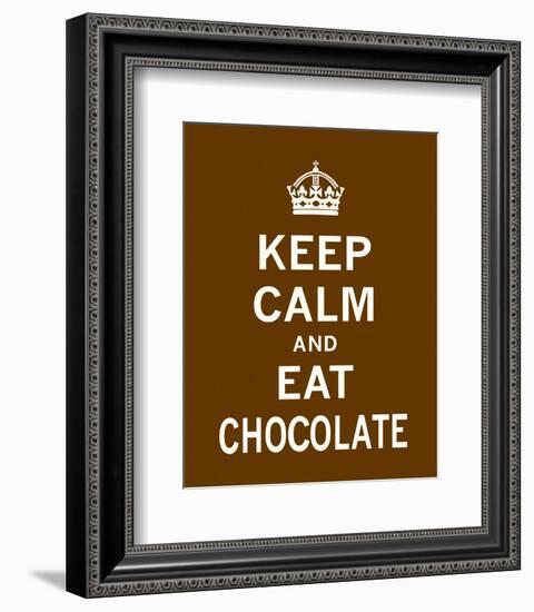 Keep Calm and Eat Chocolate-The Vintage Collection-Framed Art Print