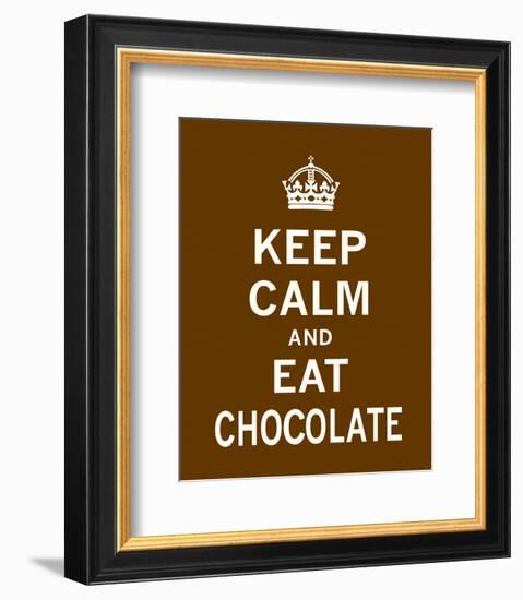 Keep Calm and Eat Chocolate-The Vintage Collection-Framed Art Print