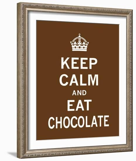 Keep Calm and Eat Chocolate-The Vintage Collection-Framed Giclee Print