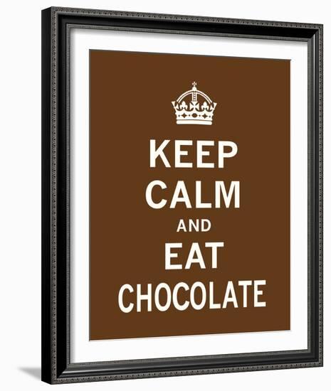 Keep Calm and Eat Chocolate-The Vintage Collection-Framed Giclee Print