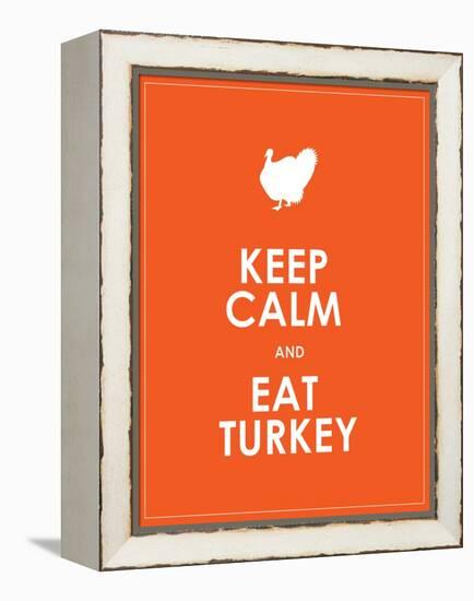 Keep Calm and Eat Turkey Background-place4design-Framed Stretched Canvas