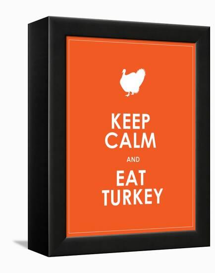 Keep Calm and Eat Turkey Background-place4design-Framed Stretched Canvas