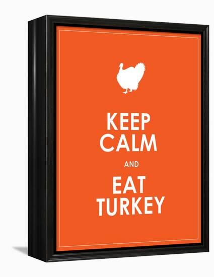 Keep Calm and Eat Turkey Background-place4design-Framed Stretched Canvas