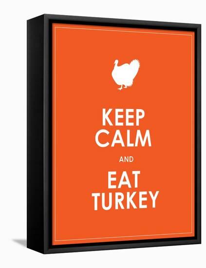 Keep Calm and Eat Turkey Background-place4design-Framed Stretched Canvas