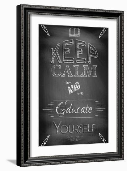 Keep Calm and Educate Yourself-Bratovanov-Framed Premium Giclee Print