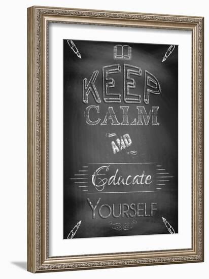 Keep Calm and Educate Yourself-Bratovanov-Framed Art Print