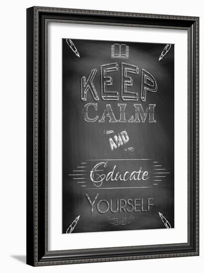 Keep Calm and Educate Yourself-Bratovanov-Framed Art Print