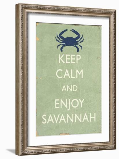 Keep Calm and Enjoy Savannah-Lantern Press-Framed Art Print