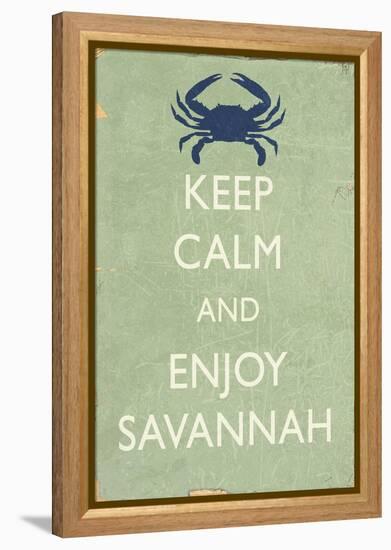 Keep Calm and Enjoy Savannah-Lantern Press-Framed Stretched Canvas