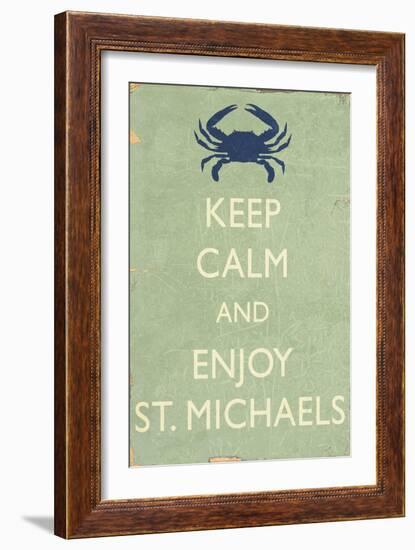 Keep Calm and Enjoy St. Michaels-Lantern Press-Framed Art Print
