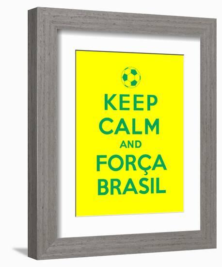 Keep Calm and Forca Brasil-Thomaspajot-Framed Premium Giclee Print