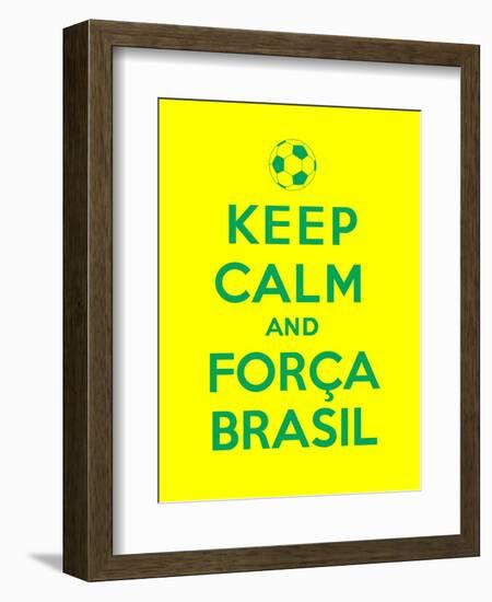 Keep Calm and Forca Brasil-Thomaspajot-Framed Premium Giclee Print