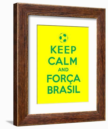 Keep Calm and Forca Brasil-Thomaspajot-Framed Premium Giclee Print