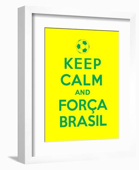 Keep Calm and Forca Brasil-Thomaspajot-Framed Premium Giclee Print