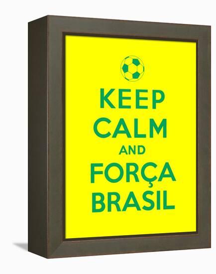 Keep Calm and Forca Brasil-Thomaspajot-Framed Stretched Canvas