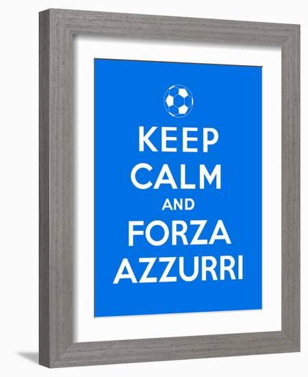 Keep Calm and Forza Azzurri-Thomaspajot-Framed Art Print