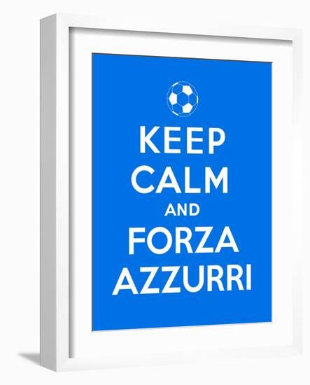 Keep Calm and Forza Azzurri-Thomaspajot-Framed Art Print