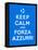 Keep Calm and Forza Azzurri-Thomaspajot-Framed Stretched Canvas