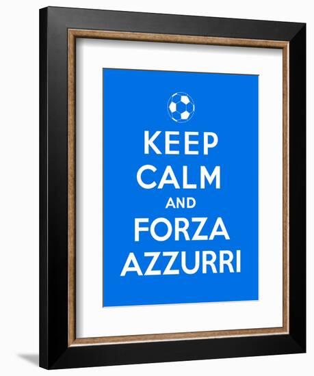 Keep Calm and Forza Azzurri-Thomaspajot-Framed Premium Giclee Print