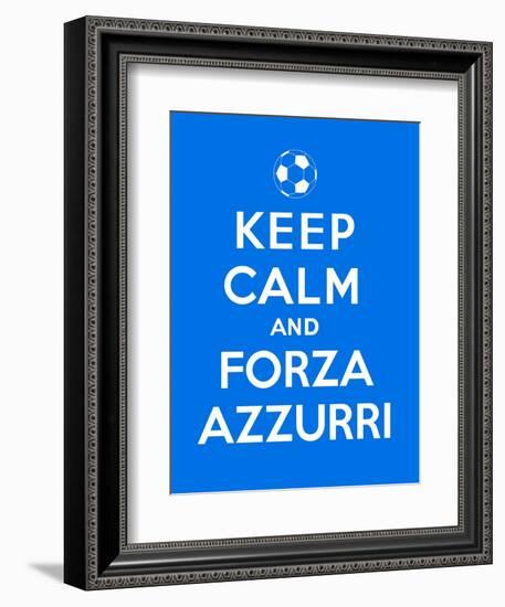 Keep Calm and Forza Azzurri-Thomaspajot-Framed Premium Giclee Print