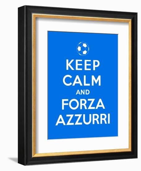 Keep Calm and Forza Azzurri-Thomaspajot-Framed Premium Giclee Print