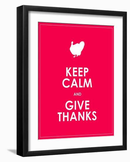 Keep Calm and Give Thanks Background-place4design-Framed Art Print