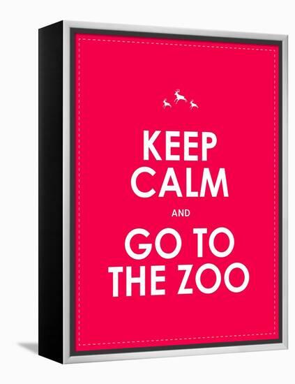 Keep Calm and Go to the Zoo Background-place4design-Framed Stretched Canvas