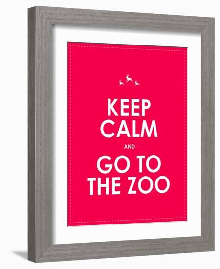 Keep Calm and Go to the Zoo Background-place4design-Framed Art Print