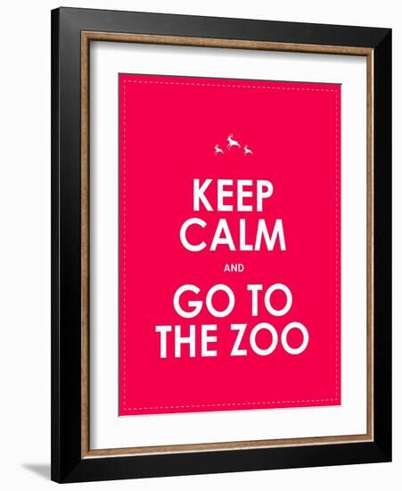 Keep Calm and Go to the Zoo Background-place4design-Framed Art Print