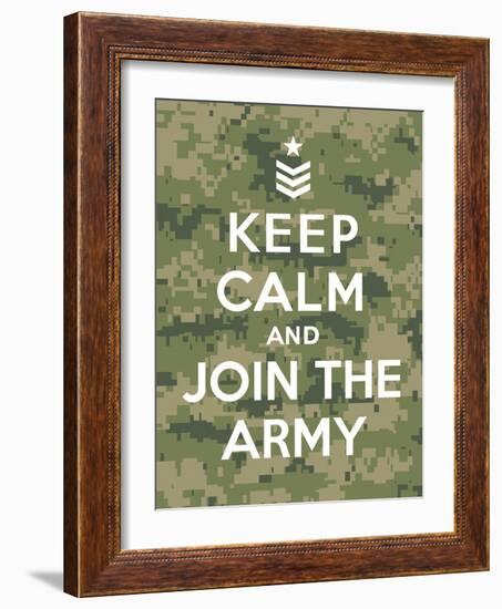 Keep Calm and Join the Army-Thomaspajot-Framed Art Print