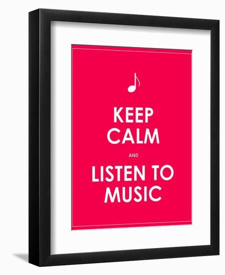 Keep Calm and Listen to Music,Vector Background,Eps10-place4design-Framed Premium Giclee Print