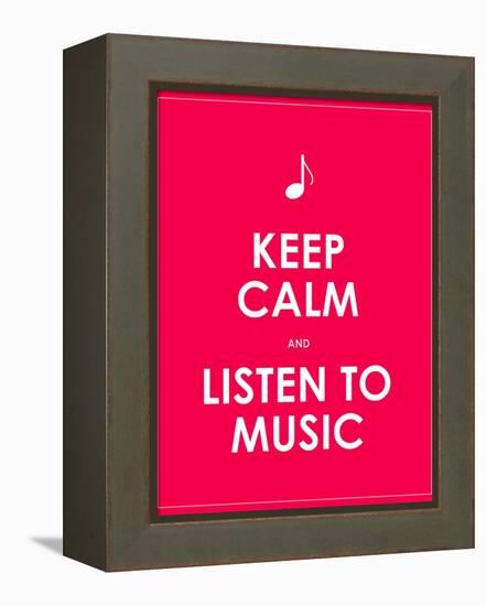 Keep Calm and Listen to Music,Vector Background,Eps10-place4design-Framed Stretched Canvas