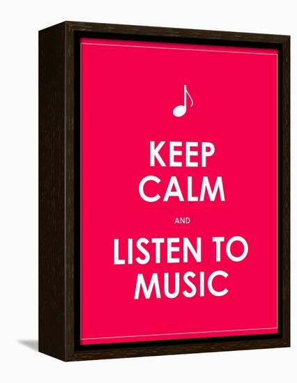 Keep Calm and Listen to Music,Vector Background,Eps10-place4design-Framed Stretched Canvas