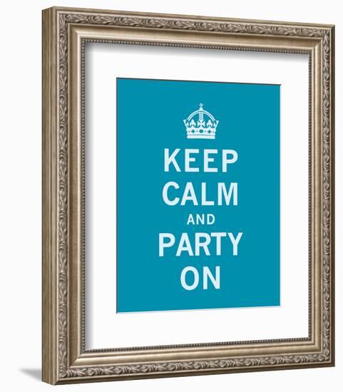 Keep Calm and Party On-The Vintage Collection-Framed Art Print