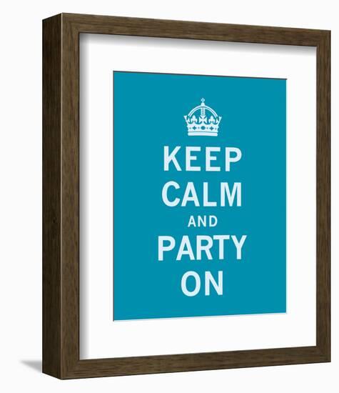 Keep Calm and Party On-The Vintage Collection-Framed Art Print