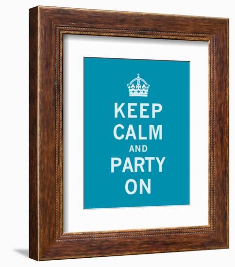 Keep Calm and Party On-The Vintage Collection-Framed Art Print